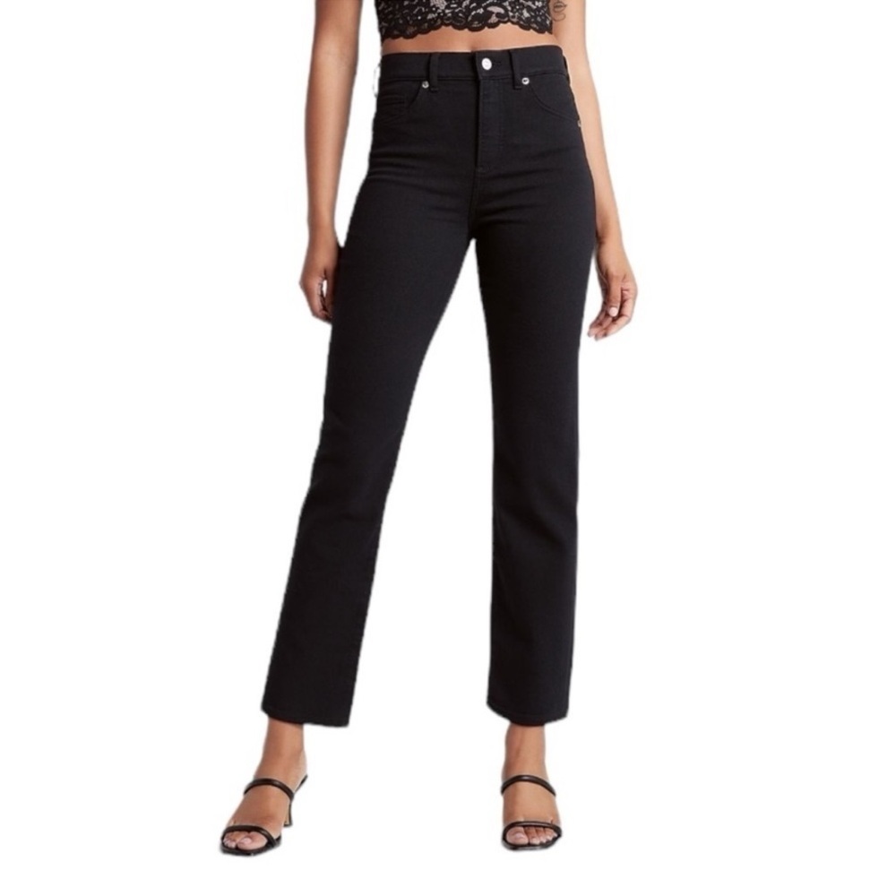 Express High Waisted Straight Ankle Leg Jeans, 6